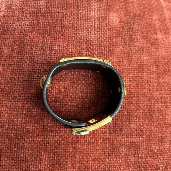 LOUIS VUITTON So LV Cuff Bracelet Black and Gold RARE 📿 - Picture 7 of 11